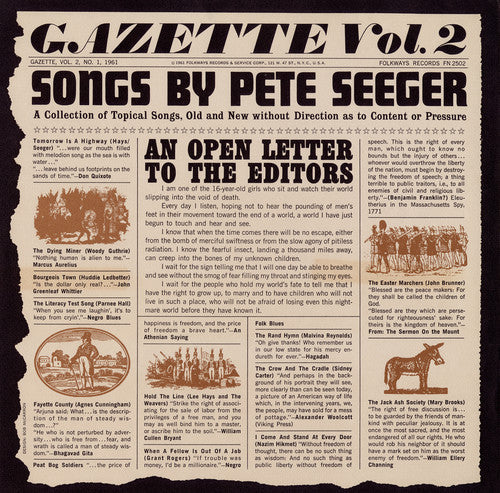 Pete Seeger: Gazette, Vol. 2  ( CD )