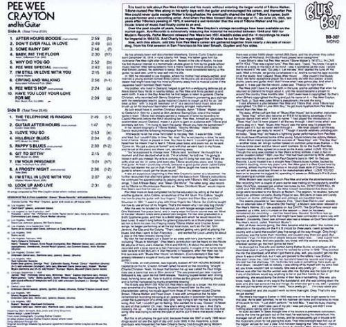 Pee Wee Crayton: After Hours Boogie - Vinyl