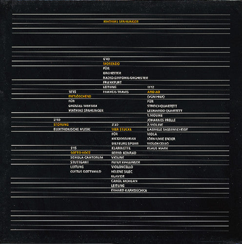 Mathias Spahlinger: Morendo - Vinyl