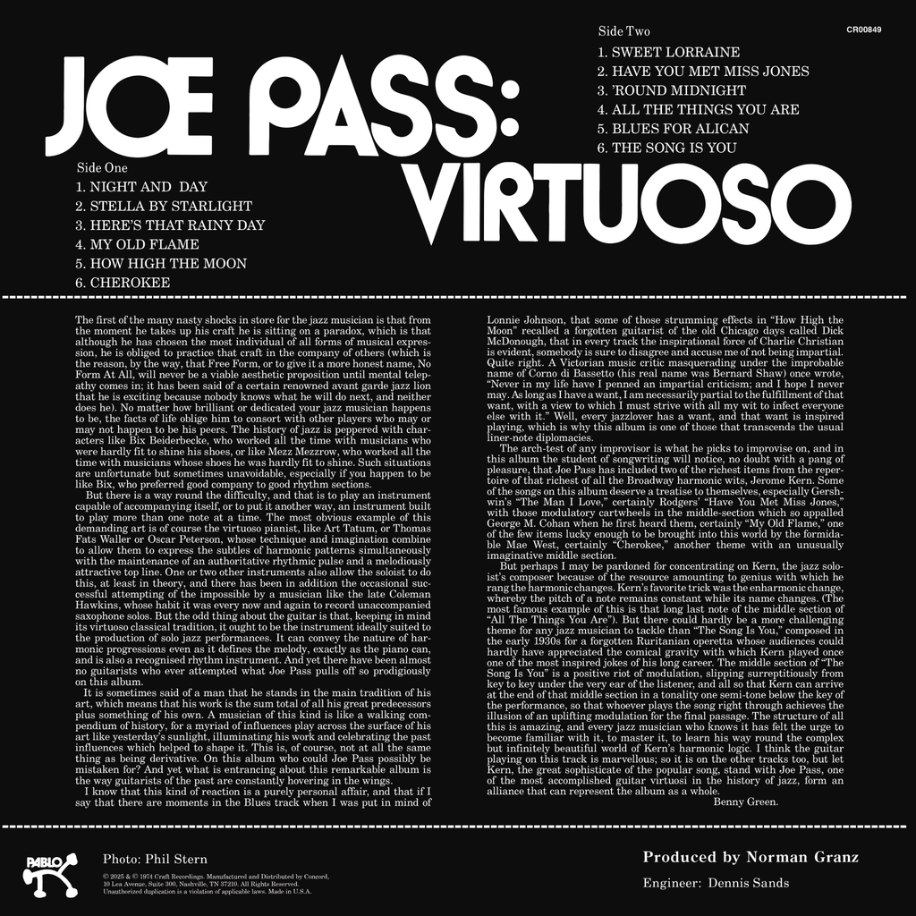 Joe Pass - Virtuoso - OJC LP