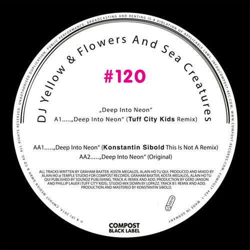 DJ Yellow & Flowers And Sea Creatures: Deep Into Neon - 12-INCH SINGLE
