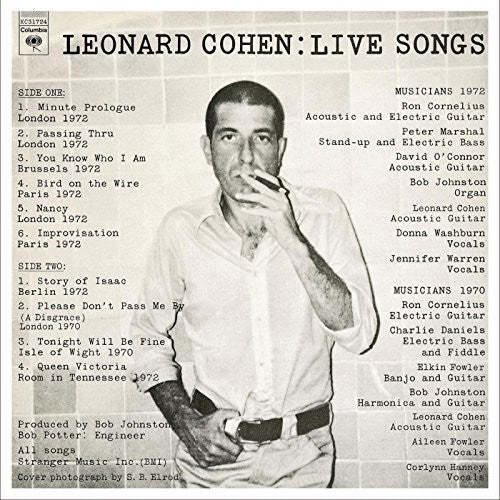 Leonard Cohen: Leonard Cohen: Live Songs - VINYL