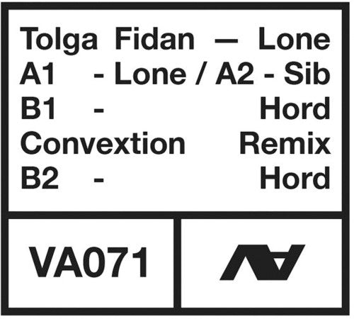 Tolga Fidan: Lone - 12-INCH SINGLE