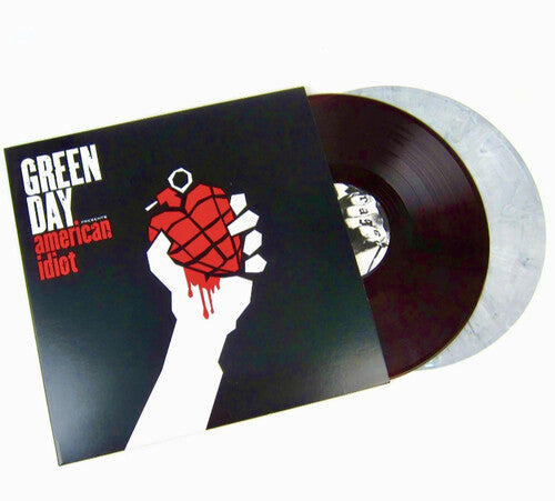 Green Day: American Idiot - Limited Colored Vinyl with LP1 pressed on Red with Black swirl & LP2 pressed on White with Black swirl - VINYL