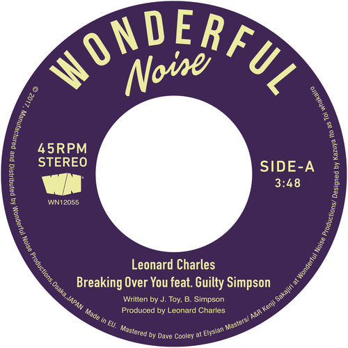 Leonard Charles: Breaking Over You feat. Guilty Simpson / Instrumental - 7-INCH SINGLE