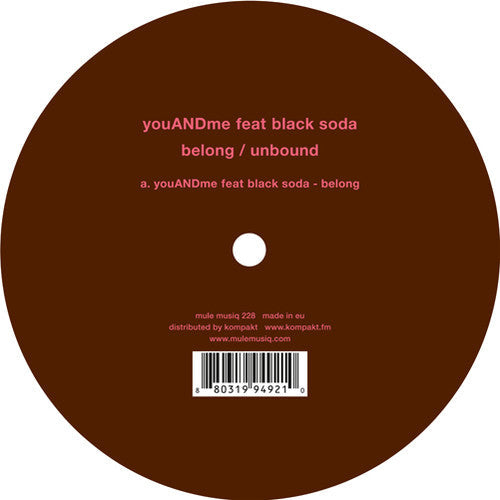 Youandme: Belong / Unbound - 12-INCH SINGLE