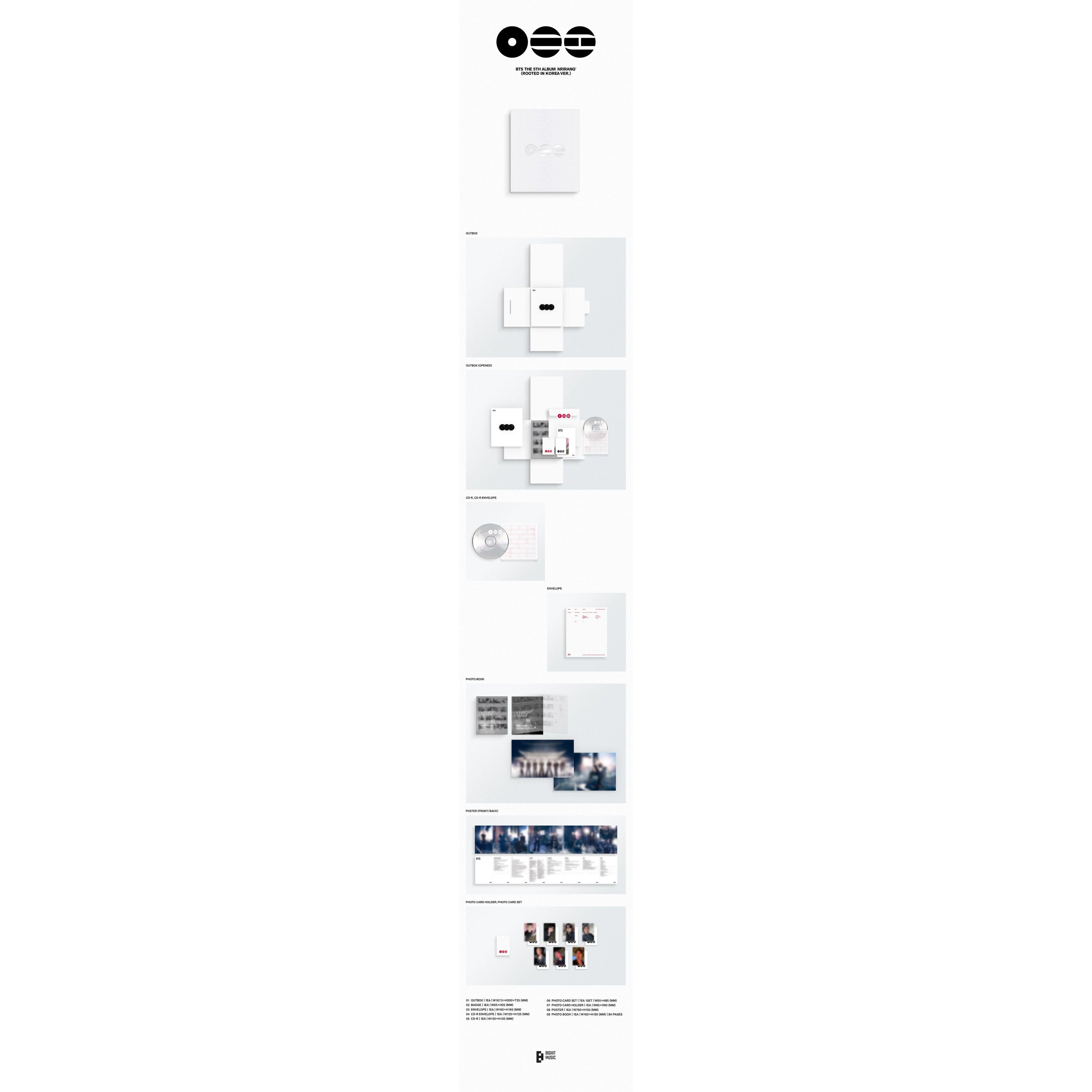 BTS - BTS The 5th Album 'ARIRANG' (Rooted in Korea Ver.) - CD Box
