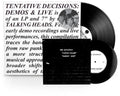 The Talking Heads: Tentative Decisions: Demos & Live - VINYL