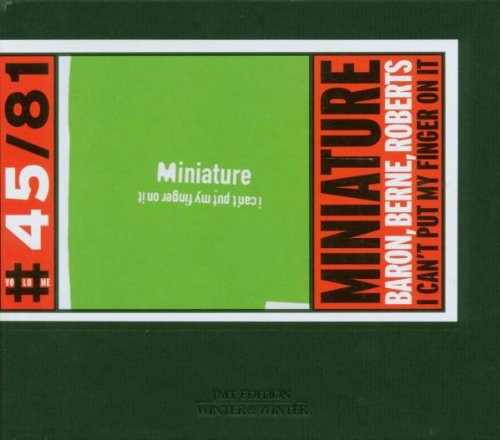 Miniature: I Can't Put My Finger on It - CD