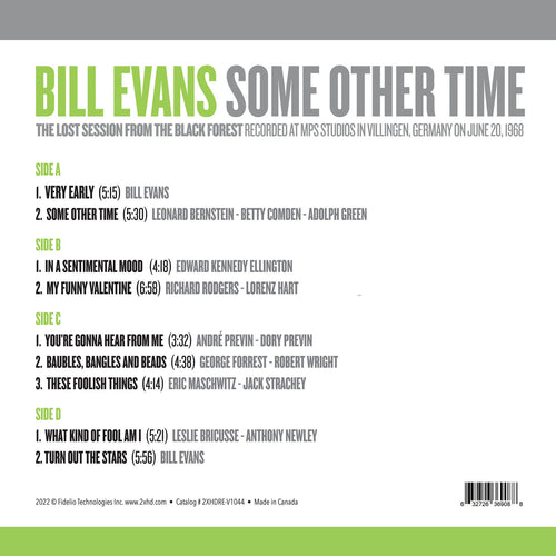Bill Evans - Some Other Time: The Lost Session from the Black Forest - 45rpm LP