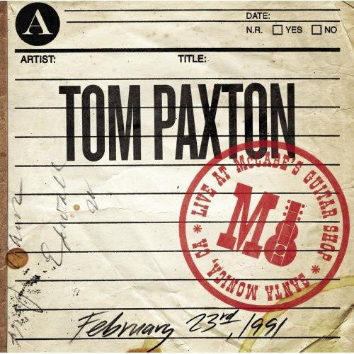 Tom Paxton: Live at McCabe's Guitar Shop  ( CD )