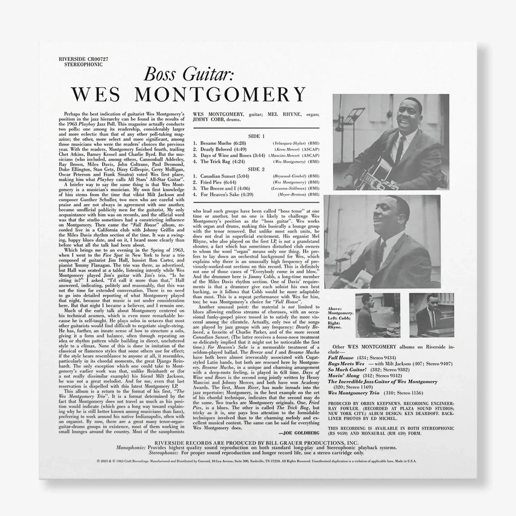 Wes Montgomery - Boss Guitar - OJC LP