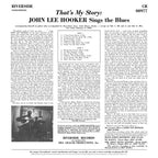 John Lee Hooker - That's My Story: John Lee Hooker Sings The Blues - Bluesville Acoustic Sounds Series LP