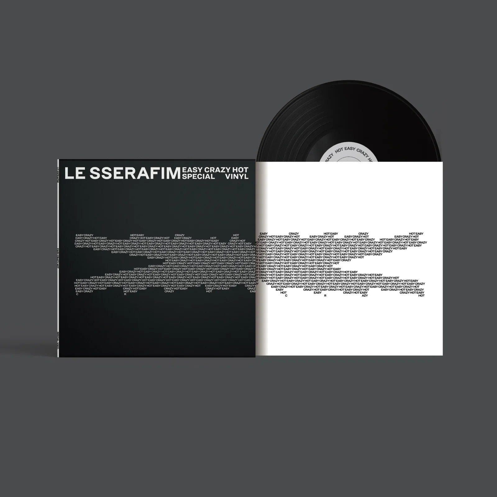 LE SSERAFIM - EASY-CRAZY-HOT - Indie Carbon Black LP