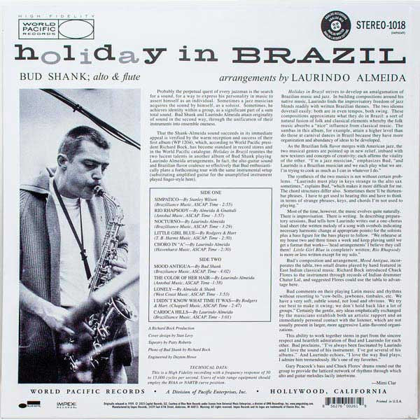 Bud Shank - Holiday in Brazil - Impex LP