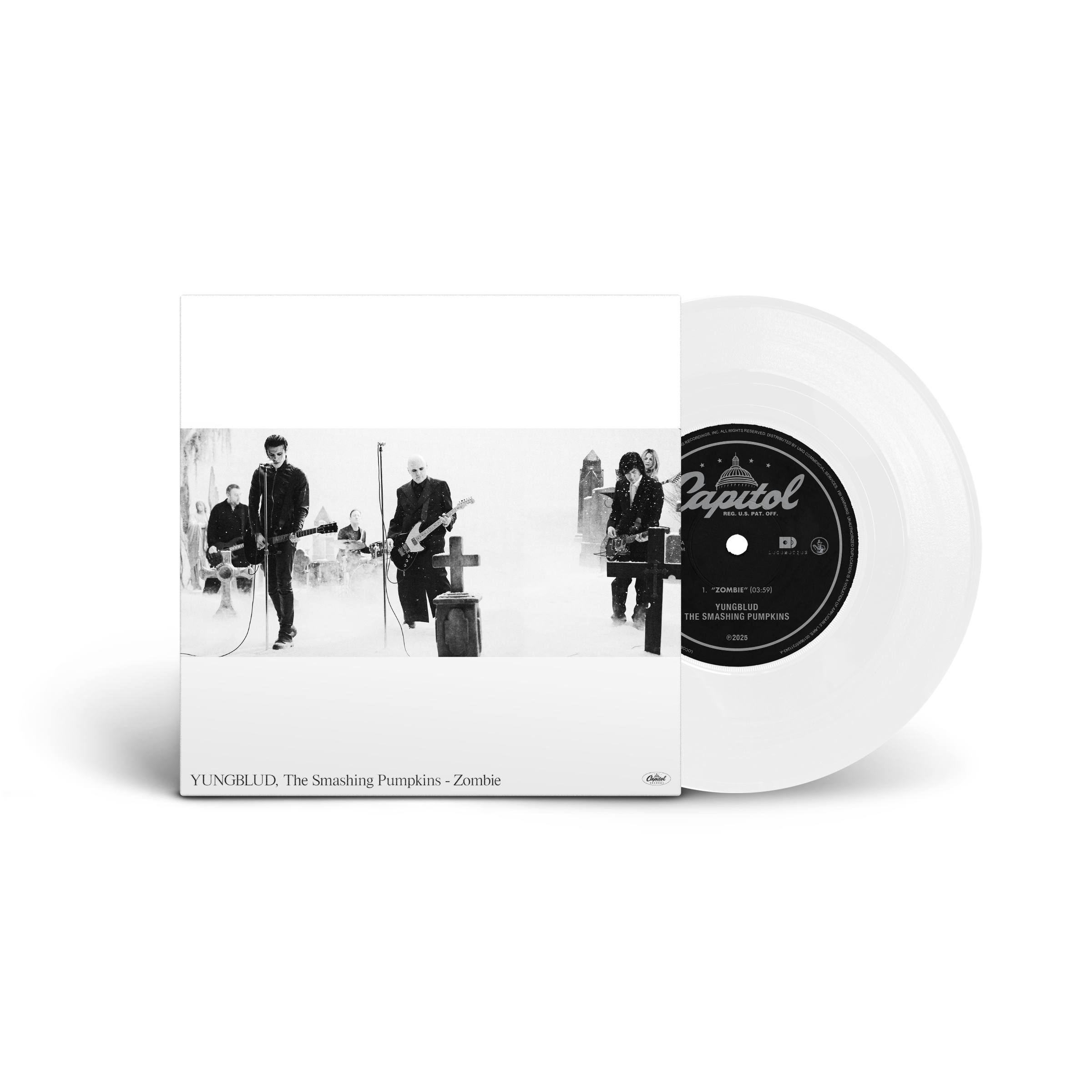 YUNGBLUD / The Smashing Pumpkins - Zombie - White 7" Single