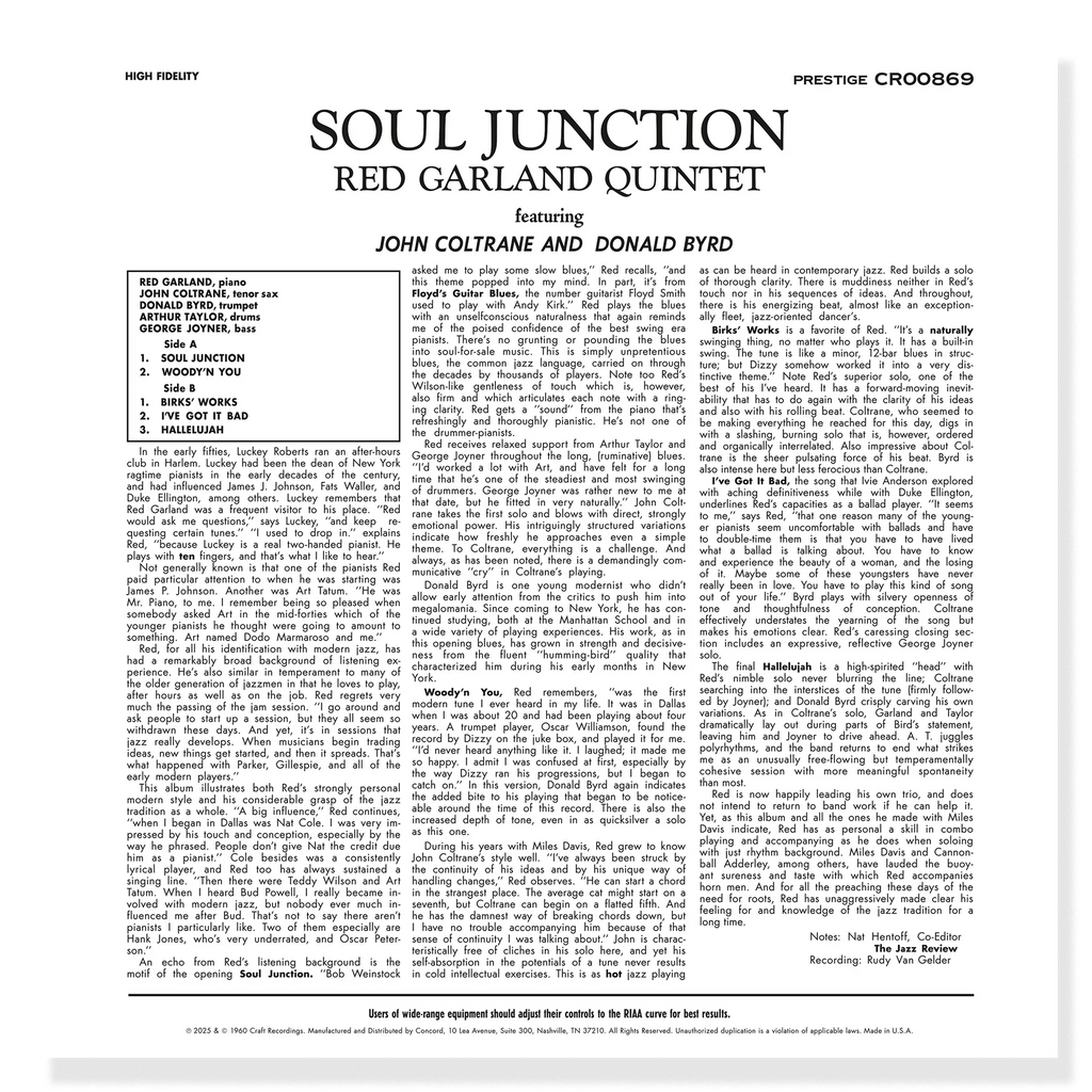 Red Garland Quintet - Soul Junction - OJC LP